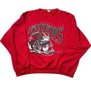 Vintage NFL 49ers 1994 red football San Francisco pullover sweatshirt XXL mens